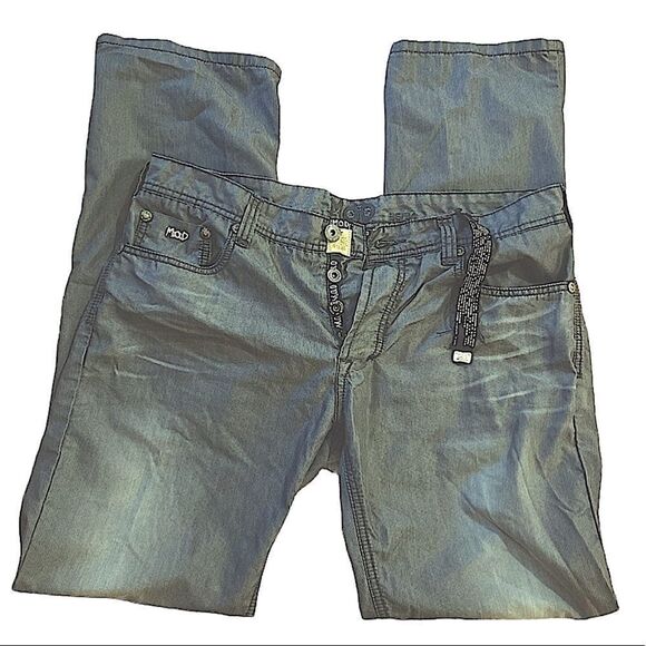 Grey pinstripe Relaxed Jeans 36x34 - Miracle of Denim - Picture 1 of 7